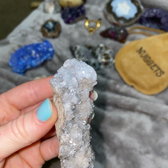 Raw Celestite Geode Druzy Crystal - Picture 6 of 8